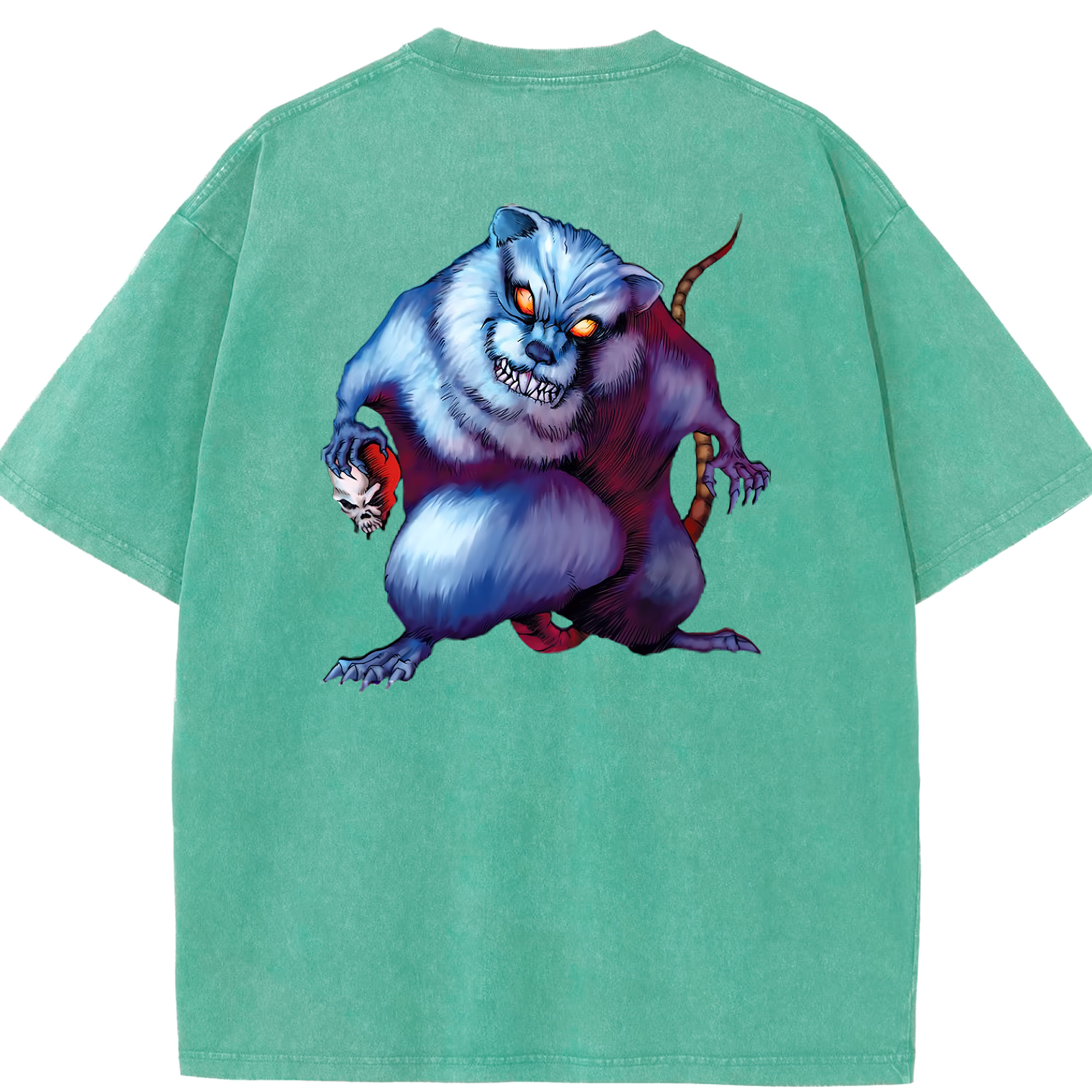 （画像用） 遊☆戯☆王 Yu-Gi-Oh! 綿100% ヴィンテージ風 半袖Tシャツ（背面プリント）